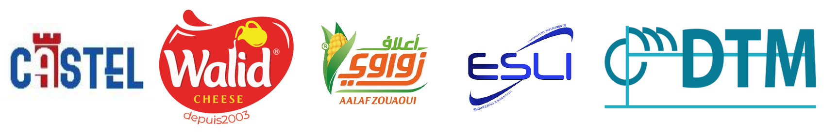 Sponsors logos: Castel, Walid Cheese, Aalaf Zouaoui and ESLI